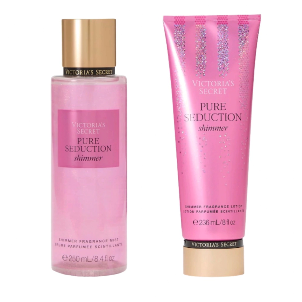 Victoria's Secret Kit Pure Seduction Shimmer - Body Splash 250mL + Hidratante 236mL