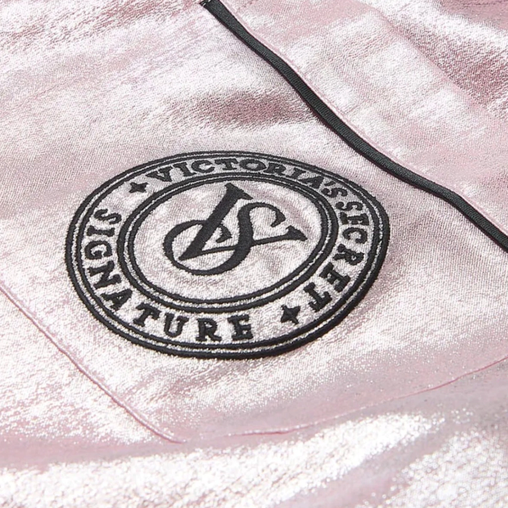 Victoria’s Secret Pijama Rosa Metalizado - Tam P