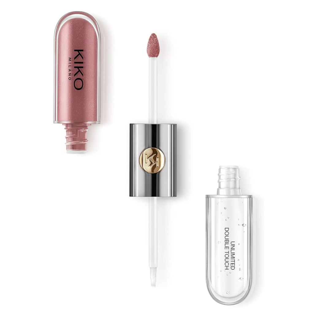 Kiko Milano Gloss 2 em 1 Double Touch - Cor 120 Rose Mauve