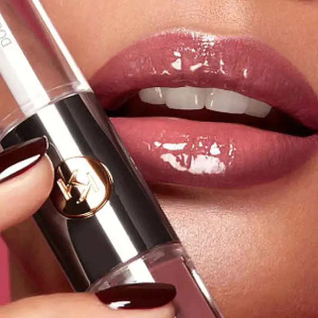 Kiko Milano Gloss 2 em 1 Double Touch - Cor 120 Rose Mauve